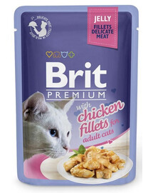 BRIT Premium Cat  Fillets in Jelly vištiena 24x85g