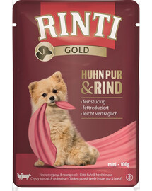 RINTI Chicken Pure&Beef Mini vištienos ir jautienos paketėlis mažų veislių šunims 100 g