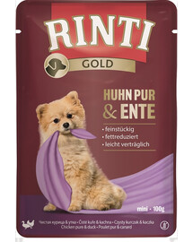 RINTI Chicken Pure&Duck Mini paketėlis su vištiena ir antiena mažoms veislėms 100 g