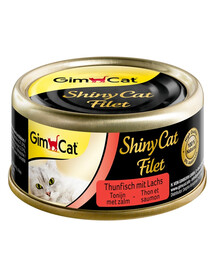 GIMCAT Shiny Cat Filet Tuna&Salmon 70g tunas ir lašiša sultinyje