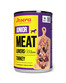 JOSERA Meat Lovers Junior Menu Kalakutiena šuniukams 400g