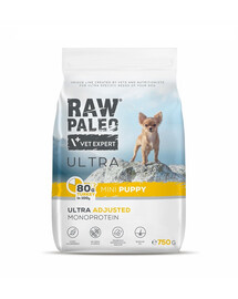 RAW PALEO Ultra Turkey Mini Puppy 750g mažų veislių šuniukams kalakutiena
