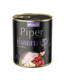 PIPER su triušiena ir obuoliais 800g drėgno šunų ėdalo