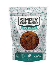 SIMPLY FROM NATURE Meat Noodles Mėsos kukuliai su kalakutiena šunims 80 g