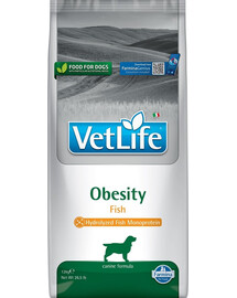FARMINA Vet Life Obesity Fish dietinis pašaras suaugusiems šunims 12 kg