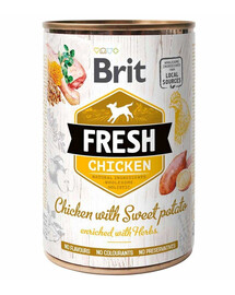 BRIT FRESH chicken & sweet potato 400 g vištiena ir batatai