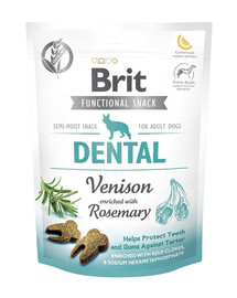 BRIT Care Dog Functional snack Dental Venison 150g žvėriškas skanėstas sveikiems dantims