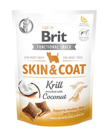 BRIT Care Dog Functional Snack Skin&Coat Krill 150g krilio skanėstas kailiui