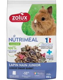 ZOLUX NUTRIMEAL 4 Karma mišinys miniatiūriniams triušiukams junior 850 g