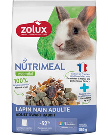 ZOLUX NUTRIMEAL 4 Miniatiūrinių triušių maisto mišinys suaugusiems 850 g