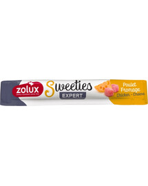 ZOLUX SWEETIES kreminis skanėstas šunims su vištiena ir sūriu 14 g