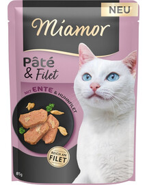 MIAMOR Pate and Filet with Duck anties filė gabaliukai 85 g