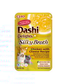 INABA Cat Dashi Delights Silky Broth Vištiena ir sūris 40g