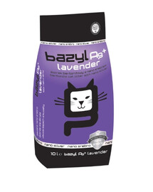 BAZYL Ag+ Lavender 10 L Bentonito kačių kraikas su levandų kvapo nano sidabru