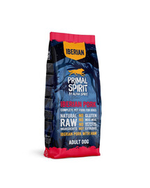 PRIMAL SPIRIT Iberian Adult Pork&Ham 12kg su kiauliena ir kumpiu suaugusiems šunims