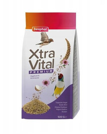 BEAPHAR XtraVital Exotic Bird 500 g aukščiausios kokybės maistas egzotiniams paukščiams