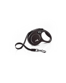 Flexi New Classic XS juostinis pavadėlis 3 m iki 12 kg juodas