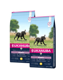 EUKANUBA Growing Puppy Large Breed turtinga šviežia vištiena 30 kg (2 x 15 kg)