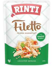RINTI Filetto in Jelly Chicken&Vegetables želė vištiena su daržovėmis 12x100 g