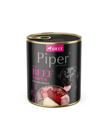 DOLINA NOTECI PIPER Animals su jautienos skrandžiu 800 g drėgno ėdalo suaugusiems šunims