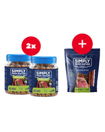 SIMPLY FROM NATURE Smart Bites Elnienos dresuotojai šunims 2 x 130 g + skanėstas NEMOKAMAI