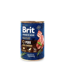 BRIT Premium by Nature 400 g su kiauliena ir stemple šunims