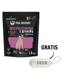 PAKA ZWIERZAKA Seventh Heaven Sausas maistas Kiauliena ir kriaušės S 1,5 kg + maišeliai NEMOKAMAI