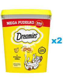 DREAMIES Mega Box 2x350g skanėstas su gardžiu sūriu katėms