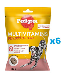 PEDIGREE Multivitaminai sąnarių priežiūrai skirtas papildomas pašaras suaugusiems šunims vištienos skonio 6x180g
