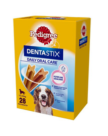 PEDIGREE DentaStix (vidutinių veislių) dantų priežiūros skanėstai šunims 52 vnt. 2x4x180g