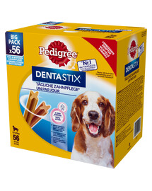 PEDIGREE DentaStix (vidutinių veislių šunims) dantų priežiūros skanėstas šunims 112 vnt. 2 x 8x180 g