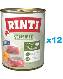 RINTI Sensible kalakutiena su morkomis 12x800 g