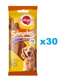 PEDIGREE Schmackos Multi Mix 30x36 g skanėstai šunims su jautiena
