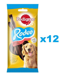 PEDIGREE Rodeo 12x122 g Jautienos skanėstai šunims