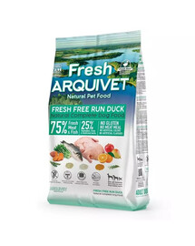 ARQUIVET Fresh Pusiau drėgnas šunų ėdalas antis su vandenyno žuvimis 2,5 kg