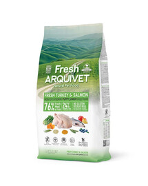 ARQUIVET Fresh Puppy Junior Pusiau drėgnas šuniukų ėdalas kalakutiena ir lašiša 10 kg
