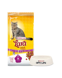 VERSELE-LAGA Lara Adult Sterilized - Sterilizuotas kačių maistas 10 kg + plastikinis kačių dubenėlis NEMOKAMAI