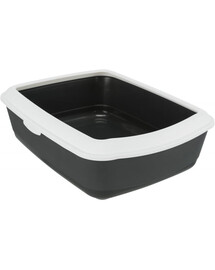 TRIXIE Classic kraiko dėžė su rėmu tamsiai pilka ir balta 37x15x47 cm