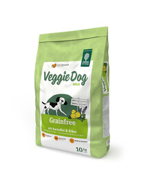 GREEN PETFOOD VeggieDog Grainfree su bulvėmis ir žirniais 10kg