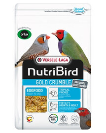 VERSELE-LAGA NutriBird Gold Crumble Tropical Finches 1kg sauso lesalo tropiniams paukščiams su kiaušiniais