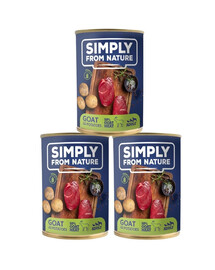SIMPLY FROM NATURE Mokra karma dla psa Kozina z ziemniakami 3 x 400 g