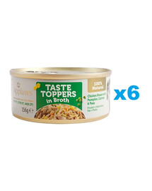 APPLAWS Taste Toppers Pierś z kurczaka, dynia, groszek w bulionie 6x156 g