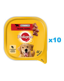 PEDIGREE Adult tacka 10x300 g mokra karma dla psów z wołowiną i wątróbką w musie