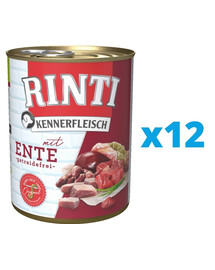RINTI Kennerfleisch Duck kaczka 12 x 400 g
