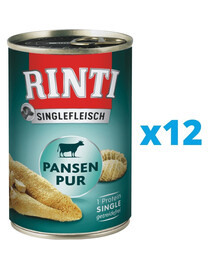 RINTI Singlefleisch Rumen Pure 12 x 400 g monoproteinowa żwacze