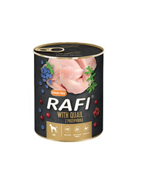 RAFI Quail z przepiórką 800 g mokra karma dla psa