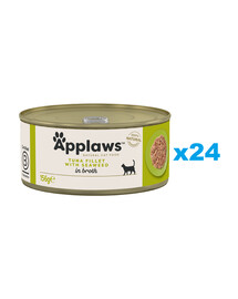 APPLAWS Cat Adult Tuna with Seaweed in Broth tuńczyk z wodorostami w bulionie 24x156 g