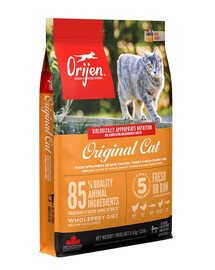 ORIJEN Original Cat 5,4 kg + APPLAWS Cat Adult Mousse Chicken putėsiai su vištiena 6 x 70g NEMOKAMAI