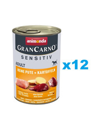 ANIMONDA Grancarno Sensitive indyk z ziemniakami 12x400 g