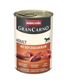 GranCarno Adult with Poultry hearts 400 g z sercami drobiowymi dla dorosłych psów